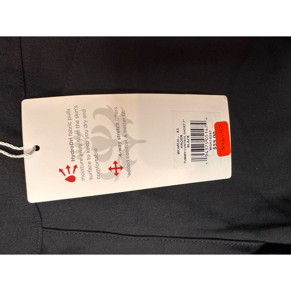 Lady Hagen XS Womens Tummy Control Golf Shorts Black 7 Inch Inseam HydroDri NEW - Picture 3 of 7